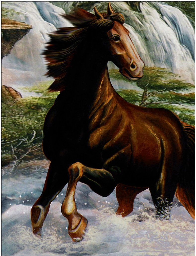 十字绣马_十字绣马到成功的线和颜色_十字绣马到成功57号线是多少颜色